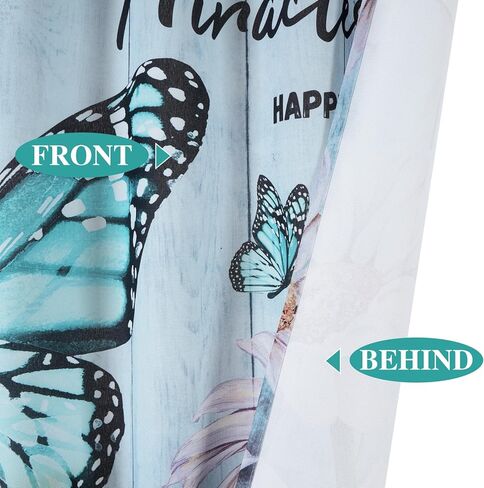 Likiyol Butterfly Swag Curtains Floral Daisy Kitchen Swag Curtain, Farmhouse Teal Swag Valances, Rod Pocket Small Window Curtain for Cafe Bathroom Bedroom Drapes, 60 x 36 Inches in Kuwait