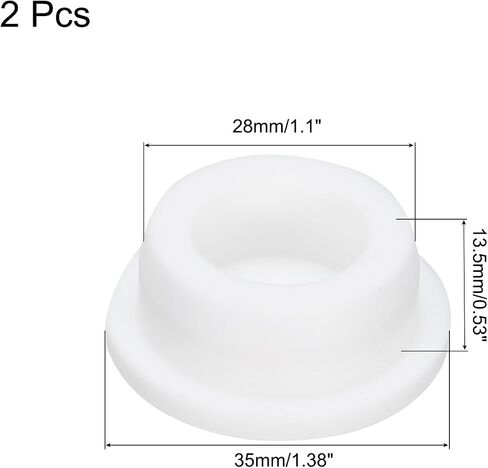MECCANIXITY High Temp Silicone Plug Mount Dia 26mm/1.02 Inch T Shaped Rubber Stopper Hole Plugs for Powder Coating Plating Waterproof Sealing Plugs Light Grey Pack of 2(OD 33mm/1.3 Inch) in Saudi Arabia