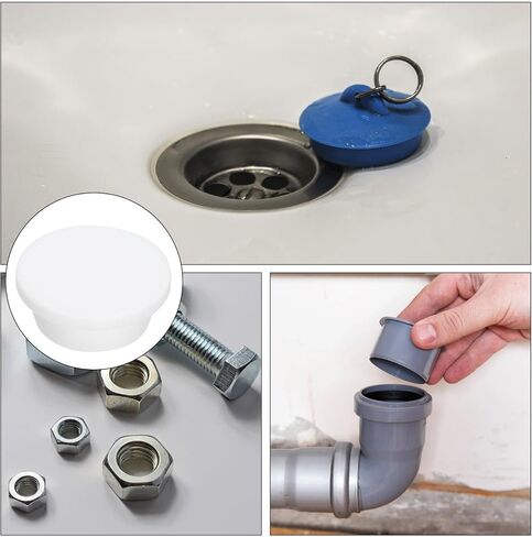 MECCANIXITY High Temp Silicone Plug Mount Dia 26mm/1.02 Inch T Shaped Rubber Stopper Hole Plugs for Powder Coating Plating Waterproof Sealing Plugs Light Grey Pack of 2(OD 33mm/1.3 Inch) in Saudi Arabia