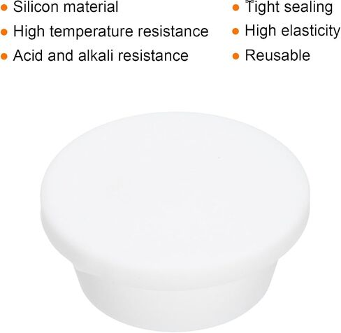 MECCANIXITY High Temp Silicone Plug Mount Dia 26mm/1.02 Inch T Shaped Rubber Stopper Hole Plugs for Powder Coating Plating Waterproof Sealing Plugs Light Grey Pack of 2(OD 33mm/1.3 Inch) in Saudi Arabia