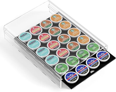 K Cup Holder - Coffee Pod Holder Storage Drawer for Coffee Capsule, Stand for Coffee Maker, Coffee Bar, Kitchen Organizer in Saudi Arabia