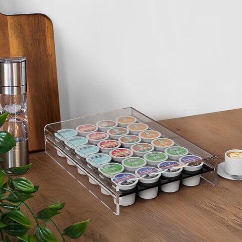 K Cup Holder - Coffee Pod Holder Storage Drawer for Coffee Capsule, Stand for Coffee Maker, Coffee Bar, Kitchen Organizer in Saudi Arabia