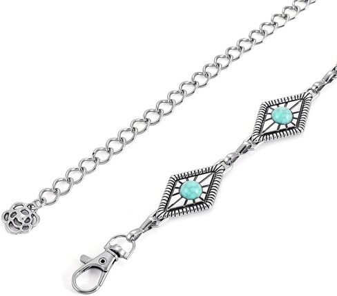 CHIC DIARY Western Chain Waist Belt Vintage Cowgirl Belts For Women Adjustment Concho Metal Chain Belt For Dresses Jeans in Saudi Arabia