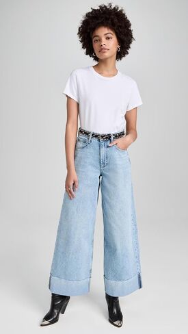 rag & bone Women's Sofie Crop with Cuff Jeans in Saudi Arabia