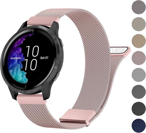 Meliya Metal Bands Compatible with Garmin Venu Sq / Venu / Venu 2 Plus / Vivoactive 5 Watch Band Women Men, Stainless Steel Replacement Strap for Garmin Venu Sq, Venu, Venu 2 Plus, Vivoactive 5, Vivoactive 3 Music, Vivomove Sport, Forerunner 645 / 245 Mus in Saudi Arabia