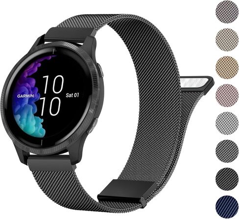 Meliya Metal Bands Compatible with Garmin Venu Sq / Venu / Venu 2 Plus / Vivoactive 5 Watch Band Women Men, Stainless Steel Replacement Strap for Garmin Venu Sq, Venu, Venu 2 Plus, Vivoactive 5, Vivoactive 3 Music, Vivomove Sport, Forerunner 645 / 245 Mus in Saudi Arabia