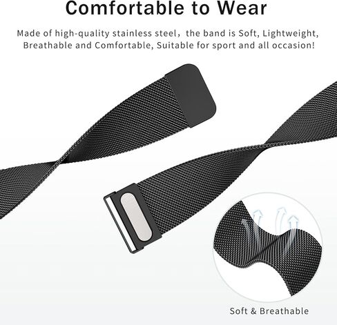 Meliya Metal Bands Compatible with Garmin Venu Sq / Venu / Venu 2 Plus / Vivoactive 5 Watch Band Women Men, Stainless Steel Replacement Strap for Garmin Venu Sq, Venu, Venu 2 Plus, Vivoactive 5, Vivoactive 3 Music, Vivomove Sport, Forerunner 645 / 245 Mus in Saudi Arabia