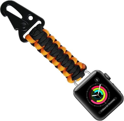 Paracord Keychain Clip Compatible with Apple Watch Fob Military Braided Strap in Saudi Arabia