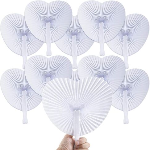 12 Pieces Paper Fans,Black Bulk Folding Foldable Hand Handheld Fans Wedding Decorations Round Shaped Accordion Fans with Plastic Fan Handles for Wedding Birthday Guest Party Favors DIY in Saudi Arabia