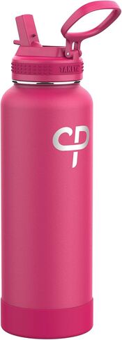 Takeya 40 oz CP Signature Pickleball Stainless Steel Insulated Water Bottle with Choice of Lid, Ace Black in Saudi Arabia