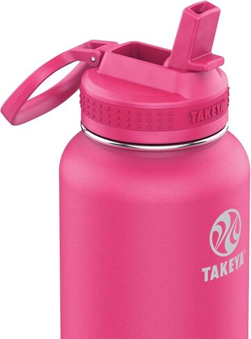 Takeya 40 oz CP Signature Pickleball Stainless Steel Insulated Water Bottle with Choice of Lid, Ace Black in Saudi Arabia