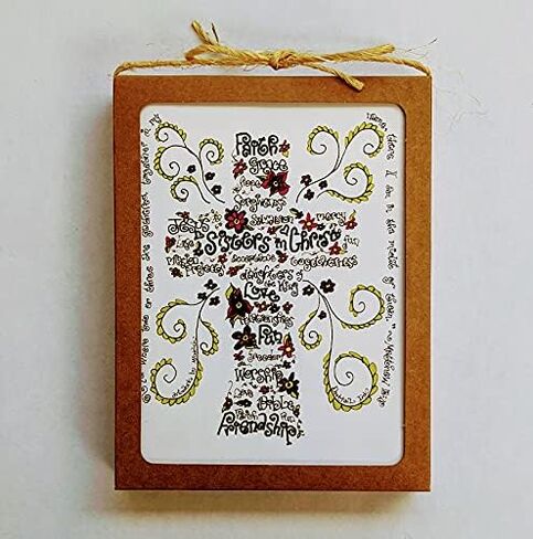 Christian Notecards for Sisters in Christ, Set of 8 Cards with Matthew 10:18 Scripture Art, Wordart, Hand-Lettered, Envelopes Included in Saudi Arabia