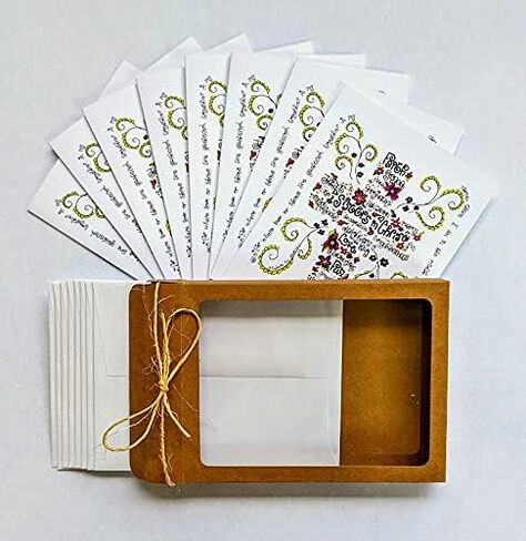Christian Notecards for Sisters in Christ, Set of 8 Cards with Matthew 10:18 Scripture Art, Wordart, Hand-Lettered, Envelopes Included in Saudi Arabia