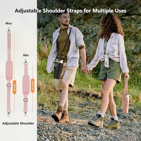 حقيبة حامل زجاجات المياه لكأس ستانلي 30oz/40oz بهلوان ترقية مادة الليكرا مقاومة للصدمات وحزام كتف قابل للتعديل ملحقات حامل الحقيبة للمشي لمسافات طويلة والسفر والتخييم in Kuwait