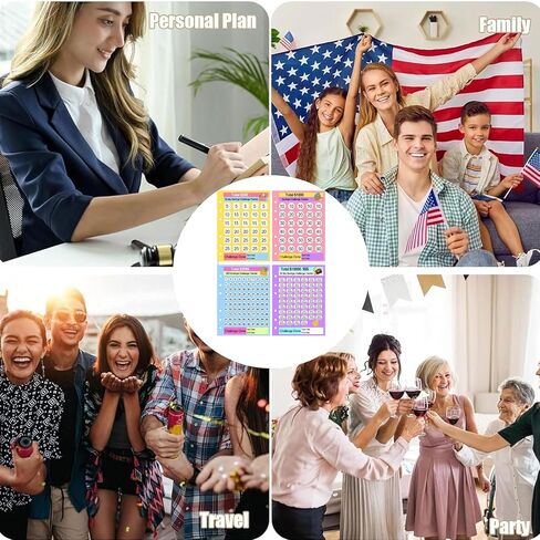 Money Saving Challenge Binder Trackers for 6 Ring A5 Binders Monthly Savings Challenge Tracker Cards 6x8 100 Envelopes,52 Week,30 Day 100 Day,Savings Challenges Binder (5050) in Saudi Arabia