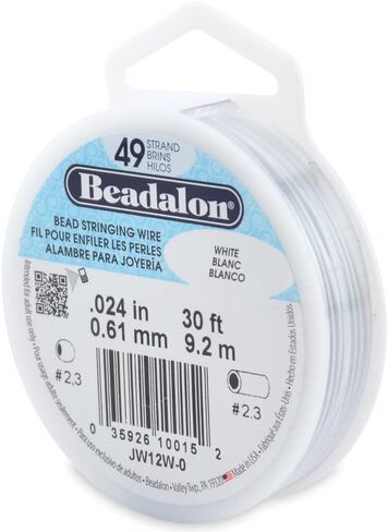Beadalon 49 Strand Stainless Steel Bead Stringing Wire, 018 in / 0.46 mm, Satin Gold, 30 ft / 9.2 m in Saudi Arabia