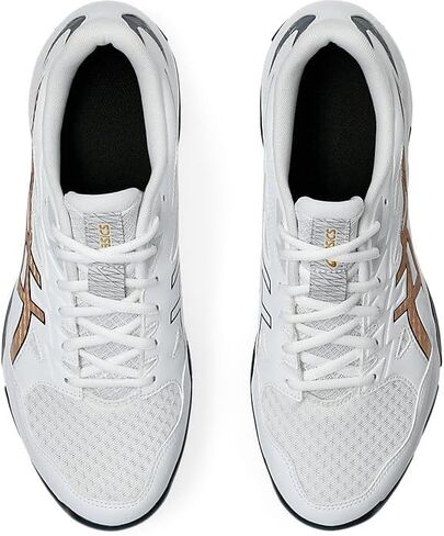 ASICS Men's GEL-ROCKET 11 Volleyball Shoes, 6.5, WHITE/PURE GOLD in Saudi Arabia