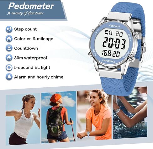 Pedometer Watch for Women-Step Tracker Watch with Calories Counter-No App Required-LCD Large Numbers-30M Waterproof Watch-Wrist Watch Step Counter for Walking. in Saudi Arabia