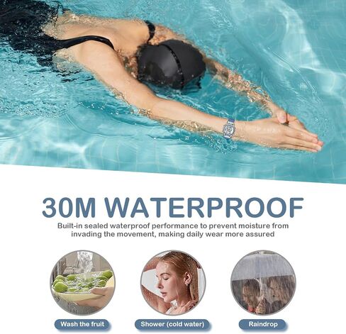 Pedometer Watch for Women-Step Tracker Watch with Calories Counter-No App Required-LCD Large Numbers-30M Waterproof Watch-Wrist Watch Step Counter for Walking. in Saudi Arabia