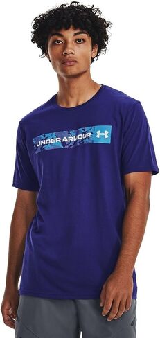 Under Armour Camo Chest Stripe T-Shirt - Sonar Blue/White - M in Saudi Arabia