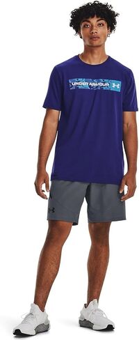Under Armour Camo Chest Stripe T-Shirt - Sonar Blue/White - M in Saudi Arabia