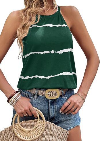 تيشيرت نسائي صيفي بدون أكمام بأكمام طويلة وكتلة ملونة للعطلات in Kuwait