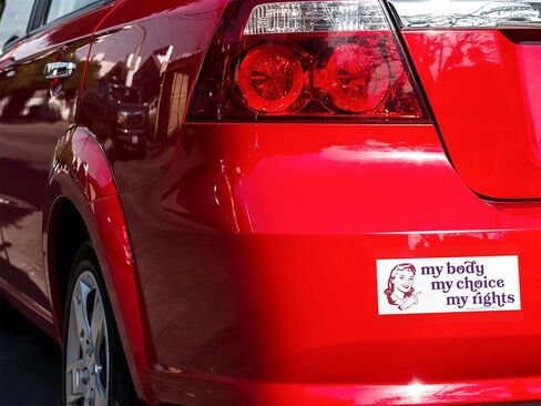 My Body My Choice My Rights Pro-Choice Freedom Large Car Magnetic Bumper Sticker Locker Decal Magnet 8-by-2.9 Inches (Magnetic Backing) in Saudi Arabia