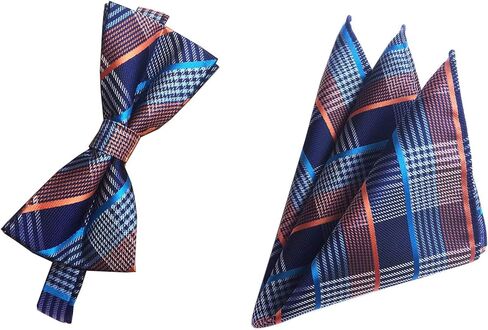 مجموعة مربعة من Secdtie للرجال الكبار من Polka Dot، ربطات عنق مخططة مسبقًا، مجموعة مربعة للجيب in Kuwait
