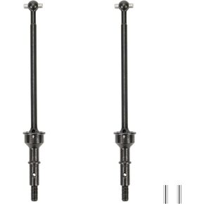 RCAWD 2X #45 Steel CVD Driveshaft Set Complete for Losi 1-10 22S 2WD No Prep Drag Car Upgrade Parts (Black)