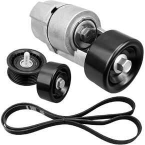 Drive Belt Tensioner Idler Pulley Kit Replace 25287-25110 25288-25001 25281-25000 25212-2G760 Fit for Hyundai Sonata Tucson 2011-2014 Kia Optima Kia Sportage Turbo 2014