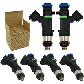 Fuel Injectors Compatible with Nissan 2004 2005 2006 Altima, 2003 2004 Murano, 2004-2008 Maxima, 2004-2009 Quest 3.5L V6 Replace 0280158005 842-12297 Set of 6