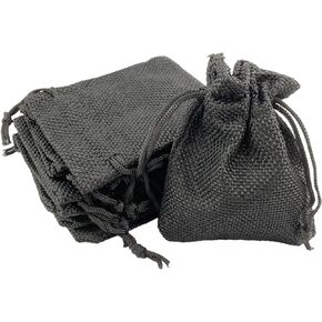 Palmhomee Pack of 20 Burlap Gift Bags with Drawstring Linen Jewelry Pouches Wedding Jute Bags for Jewelry and Treat Pouches Birthday Party Wedding Favors Gift(2.8x3.6 Inch, Mixed Colors)