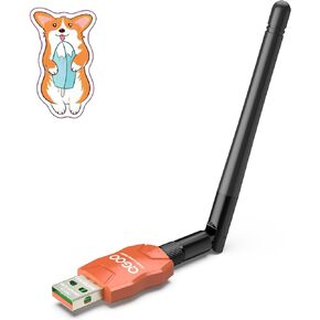 Class 1 Long Range Bluetooth Adapter for PC, QGOO USB Bluetooth Adapter for PC 5.3+EDR, Bluetooth Dongle Bluetooth Receiver Support Windows10/8.1/8/7（orange-092）