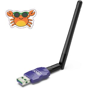 محول بلوتوث طويل المدى من الفئة 1 للكمبيوتر الشخصي، محول بلوتوث USB QGOO للكمبيوتر الشخصي 5.3+EDR، جهاز استقبال بلوتوث دونجل يدعم Windows10/8.1/8/7 (أزرق-124)