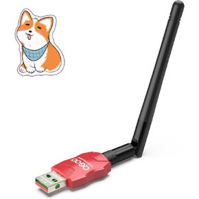 Class 1 Long Range Bluetooth Adapter for PC, QGOO USB Bluetooth Adapter for PC 5.3+EDR, Bluetooth Dongle Bluetooth Receiver Support Windows10/8.1/8/7（red-234）