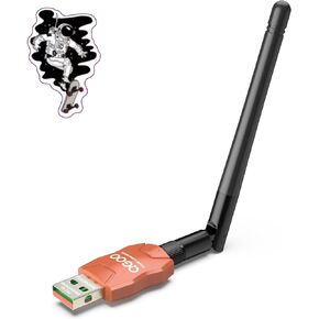 Class 1 Long Range Bluetooth Adapter for PC, QGOO USB Bluetooth Adapter for PC 5.3+EDR, Bluetooth Dongle Bluetooth Receiver Support Windows10/8.1/8/7（orange-212）