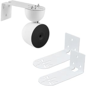 Metal Wall Mount Compatible with Google Nest Cam Indoor Security Camera（Wired）- 2nd Gen, 2Pack Camera Wall Mount, Ceiling Camera Mount, Stick on Mounting/Drilling Mounting Bracket