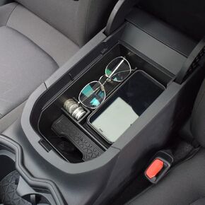 EDBETOS Center Console Organizer Tray Compatible with Toyota RAV4 2019 2020 2021 2022 2023 2024 and 2021-2024 RAV4 Prime Accessories Armrest Secondary Storage Box (Black Trim)