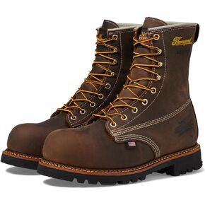 Thorogood American Legacy Series 8" Crazyhorse Nano Toe Waterproof Leather Work Boots for Men with Slip-Resistant Outsole