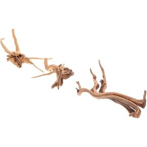 Totority Driftwood for Aquarium Decor Natural Spider Wood Branches for Fish Tank Decorations 4-7 inch Pack of 3