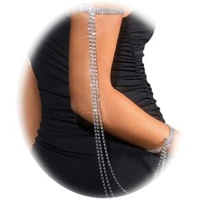 Rhinestone Multi-layered Tassel Hand Chain Bracelet Crystal Upper Arm Chain Bracelet Bangle Jewelry Bridal Wedding Hand Bracelet for Women