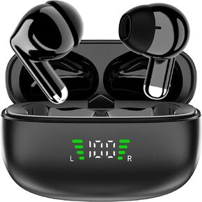 Bluetooth earbuds, LED digital display, long standby time, new wireless dustproof and waterproof headphones, active noise-canceling fashion earbuds