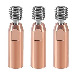 3pcs Heatbreak All Metal Smooth Upgrade Titanium and Copper Bimetal Throat Nozzle for Ender 3 V2,for Ender 3 Pro,for CR10 3D Printer Hotend