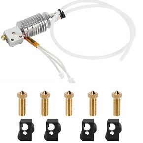 3D Printer Hotend Kit for Vyper, Aluminum Alloy 24V V5 J-Head Hotend with 5PCS 0.4mm Volcano Nozzle, 4PCS Silicone Socks for Anycubic Vyper FDM 3D Printer
