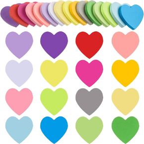 1200 Sheets Heart Shaped Sticky Notes 3x3 Inch Black White Sticky Notes Cute Sticky Memo Pads Self Sticking Note Pads for Office School Business Valentine Supplies, Removable and Easy to Post