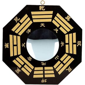better us Chinese Feng Shui Concave Bagua Mirror Wood Fengshui ba gua mirrors (Medium)