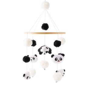 Baby Crib Mobile Wooden Wind Chime Bed Bell,Neutral Baby Crib Mobile,Baby Mobile for Crib,Handmade Baby Mobile,Pink Bee Baby Ceiling Mobile Baby Nursery Decoration