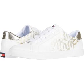 حذاء رياضي نسائي من Tommy Hilfiger LOURA، أبيض متعدد، 8.5