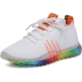 Women's Sports Shoes Rainbow Jelly Soles Sneakers Breathable Shoes