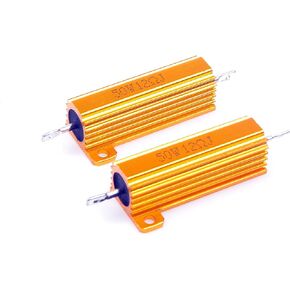 LM YN 50 Watt 12 Ohm 5% Wirewound Resistor Electronic Aluminium Shell Resistors Gold (Pack of 2)